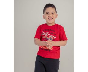 GOLA CARECA INFANTIL DINO GREEN ESTAMPA SURF