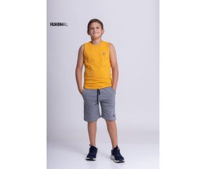 BERMUDA MOLETOM FLANELADA - MIMANDO KIDS CINZA