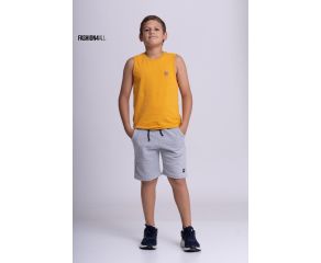 BERMUDA MOLETOM FLANELADA - MIMANDO KIDS CINZA CLARO