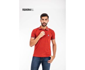 CAMISA GOLA POLO MASCULINA TIGRE MALHADO VERMELHO