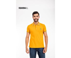 CAMISA GOLA POLO MASCULINA TIGRE MALHADO AMARELO