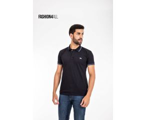 CAMISA GOLA POLO MASCULINA TIGRE MALHADO PRETO