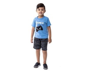 CONJUNTO. GOLA CARECA GAMER LIFE. REF 327 - TANTINHO KIDS 