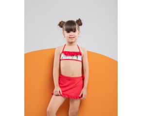 KIT BIQUINI TOP + CALCINHA E SAÍDA - ONDAS KIDS