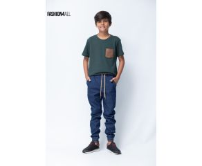 CALÇA JOGGER JEANS JUVENIL AMACIADA C/LYCRA - ARTE DE MENINO