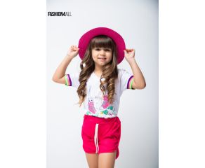 T-SHIRT INFANTIL PATINS COM PUNHO SEMPRE LINDA 