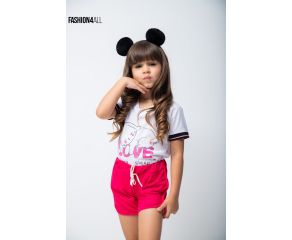  T-SHIRT INFANTIL ESTAMPA LOVE COM PUNHO