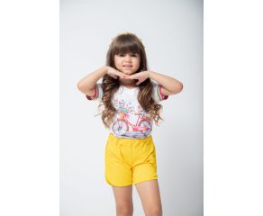 T-SHIRT INFANTIL ESTAMPA BICICLETA SEMPRE LINDA