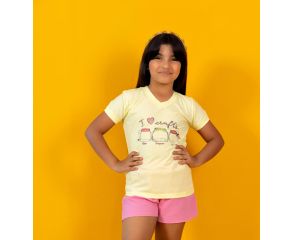 T-SHIRT JUVENIL ESTAMPA CRAFTS SEMPRE LINDA 