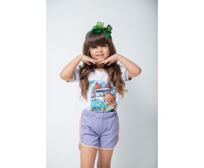 T-SHIRT INFANTIL ESTAMPA URSO SEMPRE LINDA 