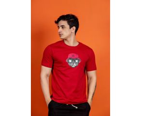 CAMISA MASCULINA VERMELHA URSO