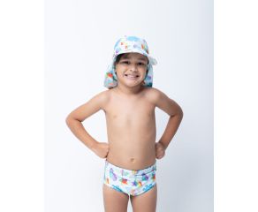 CONJUNTO UV INFANTIL CHAPEU E SUNGA 